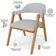 Kit 04 Cadeiras de Jantar e Estar Living Estofada Nadja L02 Linho Cinza - Lyam Decor