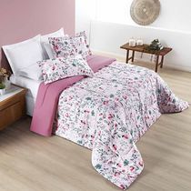 Kit Edredom Júlia Super King 3 Peças Dupla Face Micropercal 200 Fios Floral - Bothanica - 100% Poliéster