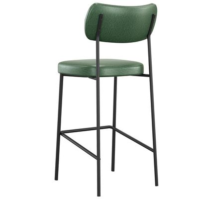 Banqueta Alta Bar Cozinha Sala De Jantar Preto Melina L02 Couríssimo Verde - Lyam Decor