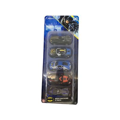 Kit com 5 Mini Veículos Pull Back Batman