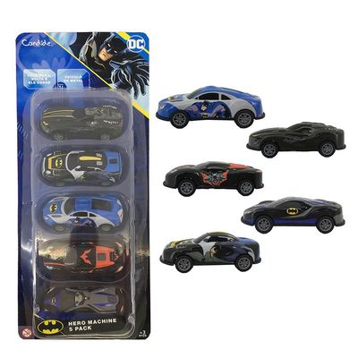 Kit com 5 Mini Veículos Pull Back Batman