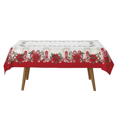 Toalha Mesa Retangular Athenas 140x210cm Natal 120 Dohler