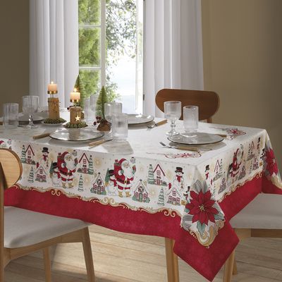 Toalha Mesa Retangular Athenas 140x210cm Natal 119 Dohler