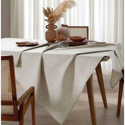 Toalha Mesa Retangular 160x220cm Linhares Natural Dohler