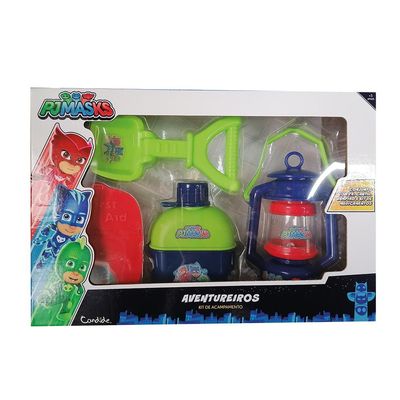 PJ MASKS CAMPING KIT COM LAMPIAO E CANTIL