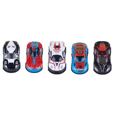 Mini Veiculos Pull Back Com 5 - Homem Aranha