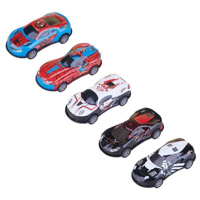 Mini Veiculos Pull Back Com 5 - Homem Aranha