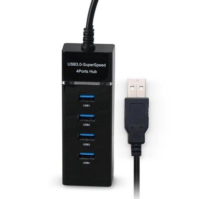 Hub USB 3.0 Com 4 Portas Alta Velocidade 5.0 Gbps Uh-30 Preto