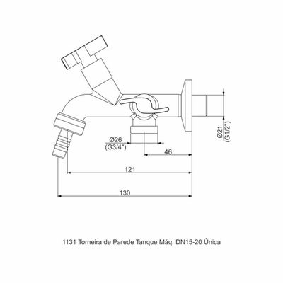 Torneira Para Tanque-máquina - única