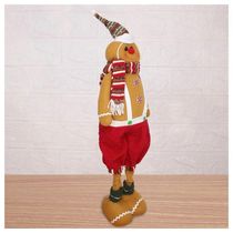 Decoração Boneco Natal Biscoito Ginger Perna Ajustável 75cm