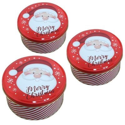 Conjunto De Latas Natalinas Papai Noel Feliz Natal Para Doces
