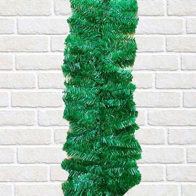 Festão Aramado Verde Decoração Natal Com 2 Metros 200 Galhos