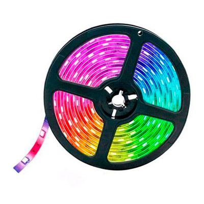 Fita Led Rgb Controle Via App Celular 5 Metros 5v Usb Para Tv Pc Carro Quarto Decoração