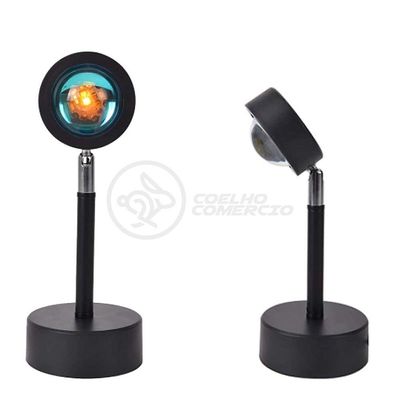 Mini Ring Light Sunset Projetor Lâmpada Usb Arco Íris