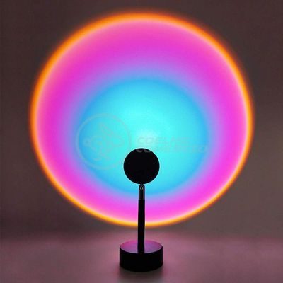 Mini Ring Light Sunset Projetor Lâmpada Usb Arco Íris