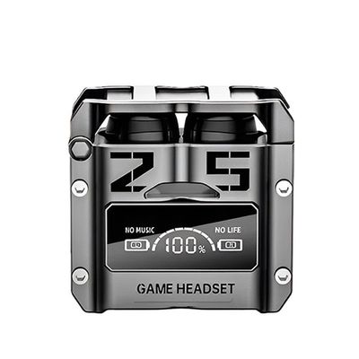 Fone De Ouvido M25 Bluetooth Wireless V5.3 Gamer Com Microfone E Display Led Power Bank - Prata