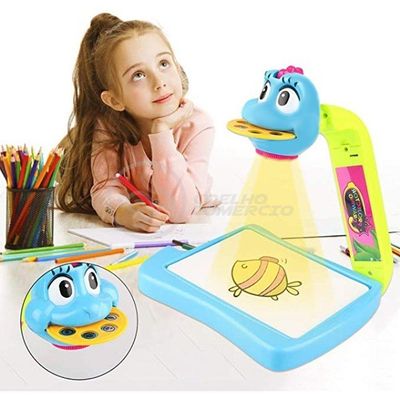 Projetor Para Desenho Infantil Mesa Pintura Galinha Azul