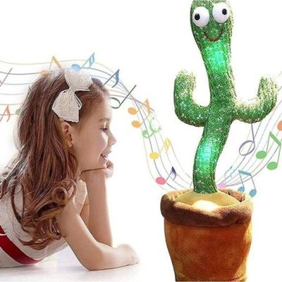 Cacto Dançante Imita Fala Com Luzes Led Canta 120 Músicas