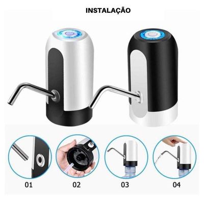 3 Bomba Dispenser Recarregável Usb Bebedouro Galão água Pre