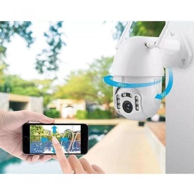 Câmera Speed Dome Ip Wi-Fi Giratória Externo Alta Definição