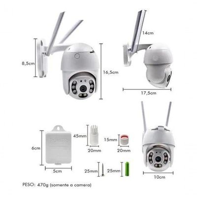 Câmera Speed Dome Ip Wifi Externa Ptz Ultra Hd 5 Mp