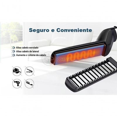 Prancha Alisadora Escova Modeladora Fb161 Bivolt