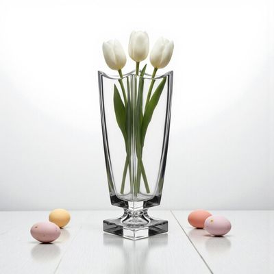 Vaso em cristal com pé L'Hermitage Noble 36,4cm: Imponência e brilho para sua decoração