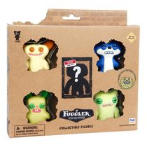Kit com 5 Mini Bonecos Fuggler 6cm Amarelo, Azul, Verde e Verde Claro