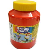 Tempera Guache Vermelho Fogo Pote 500 ML - Acrilex