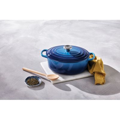 KIT LE CREUSET 2 PANELAS REDONDAS EM FERRO FUNDIDO 20 E 22CM AZURE BLUE