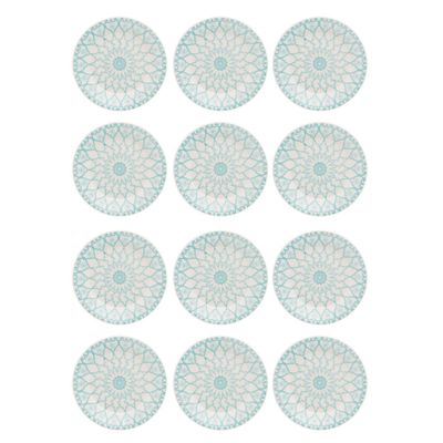 Prato de Sobremesa Cerâmica Estampa Donna Mandala 18cm 12un - Biona 091080