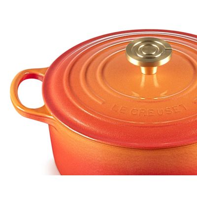 PANELA LE CREUSET REDONDA SIGNATURE FERRO FUNDIDO 18CM FLAMME DORÉE 21177181834479