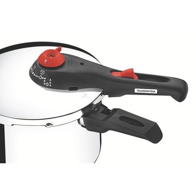 Panela De Pressão 6l Tramontina Aço Inox Fundo Triplo Solar