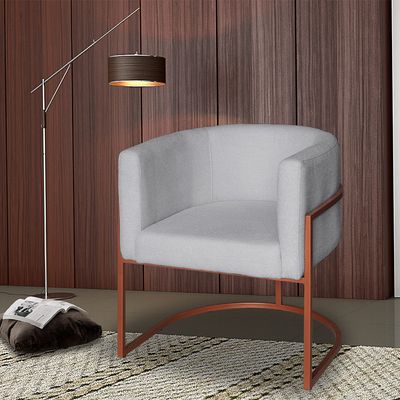 Poltrona Base Industrial Bronze Kit 2 Lety Veludo Verde