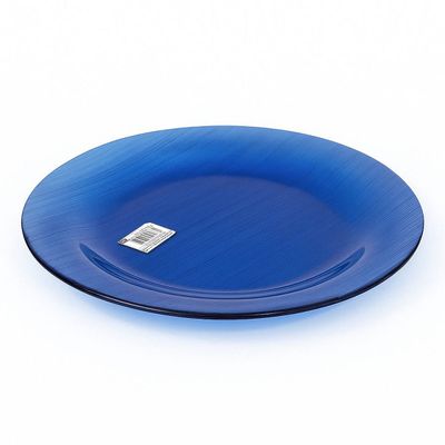 Prato Raso de Vidro Diamante Sky Azul 22,4cm 6 Unidades - Nadir 5837