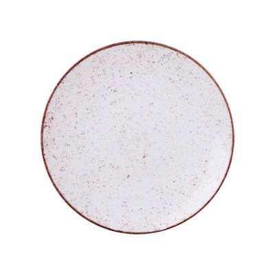 Jogo de Pratos Rasos 6 Pcs Rústico 25 cm Porcelana Decorada Tramontina