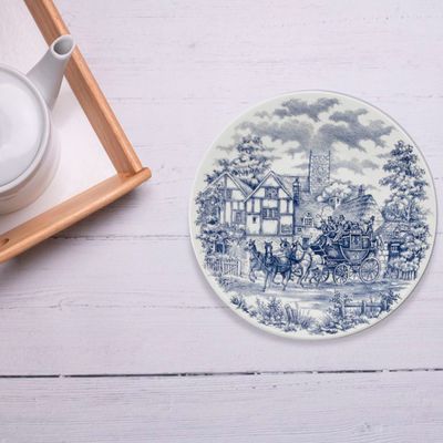 Prato de Sobremesa Cerâmica 18cm Donna Cena Inglesa 12 Unidades - Biona