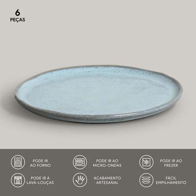 Conjunto de Pratos de Sobremesa Porto Brasil Bio Breeze 21,5cm - 6 Peças