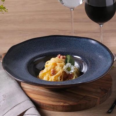 Conjunto de Pratos para Massa Porto Brasil Orgânico Titanium 450ml - 4 Peças