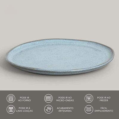 Conjunto de Pratos Rasos Porto Brasil Linhas Bio Breeze 27,5cm - 6 Peças