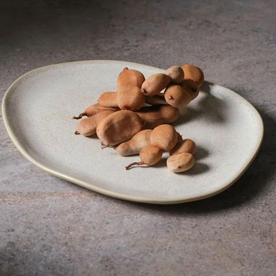 Conjunto de Pratos Oval Porto Brasil Orgânico Latte 31cm - 6 Peças