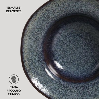 Conjunto de Pratos de Sobremesa Porto Brasil Orgânico Titanium 250ml - 4 Peças
