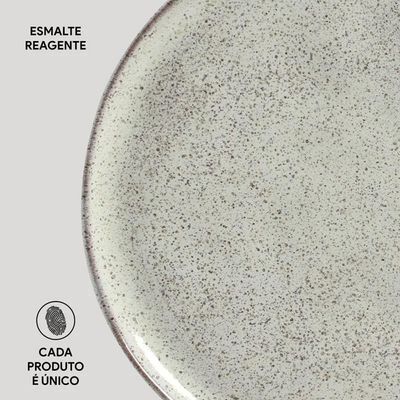 Conjunto de Pratos Rasos Porto Brasil Bio Pistache Verde Menta 29cm - 6 Peças