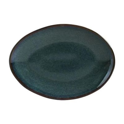 Conjunto de Pratos de Sobremesa Ovais Porto Brasil Orgânico Oceano 22,5cm - 6 peças