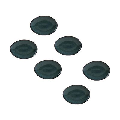 Conjunto de Pratos de Sobremesa Ovais Porto Brasil Orgânico Oceano 22,5cm - 6 peças