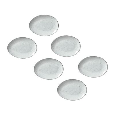 Conjunto de Pratos de Sobremesa Ovais Porto Brasil Orgânico Echo 22,5cm - 6 peças