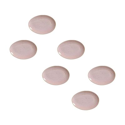 Conjunto de Pratos de Sobremesa Ovais Porto Brasil Orgânico Litchi 22,5cm - 6 peças