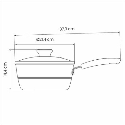 Panela Tramontina Sicília em Alumínio com Revestimento Interno e Externo em Antiaderente Starflon Excellent 20 cm - Avelã