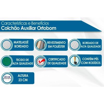 Conjunto Box Solteiro: Colchão Espuma Paropas D33 Confort Ultra Firme+Base CRC Corano White (88x188)