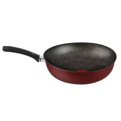 Frigideira Wok Rochedo Facilita 24cm Vermelho Vermelho